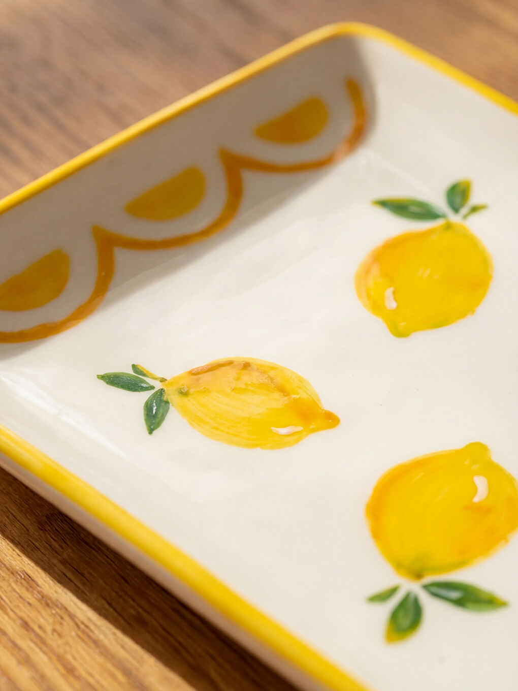 Karışık Limon Baskılı Seramik Sunum Tabağı-1