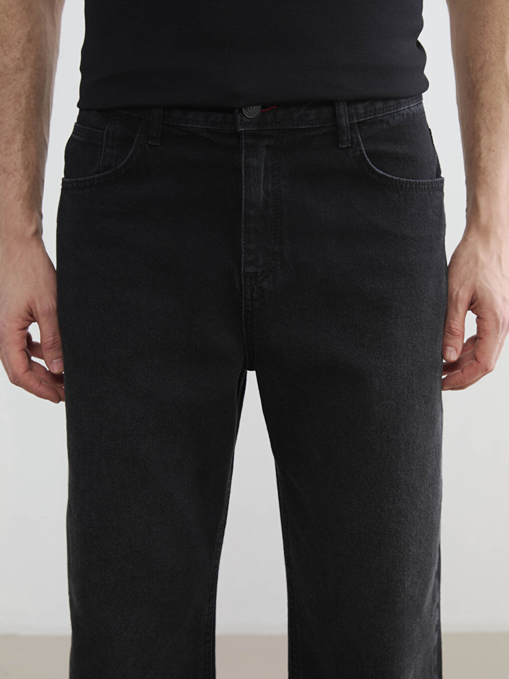 Siyah 745 Baggy Fit Erkek Jean Pantolon-2
