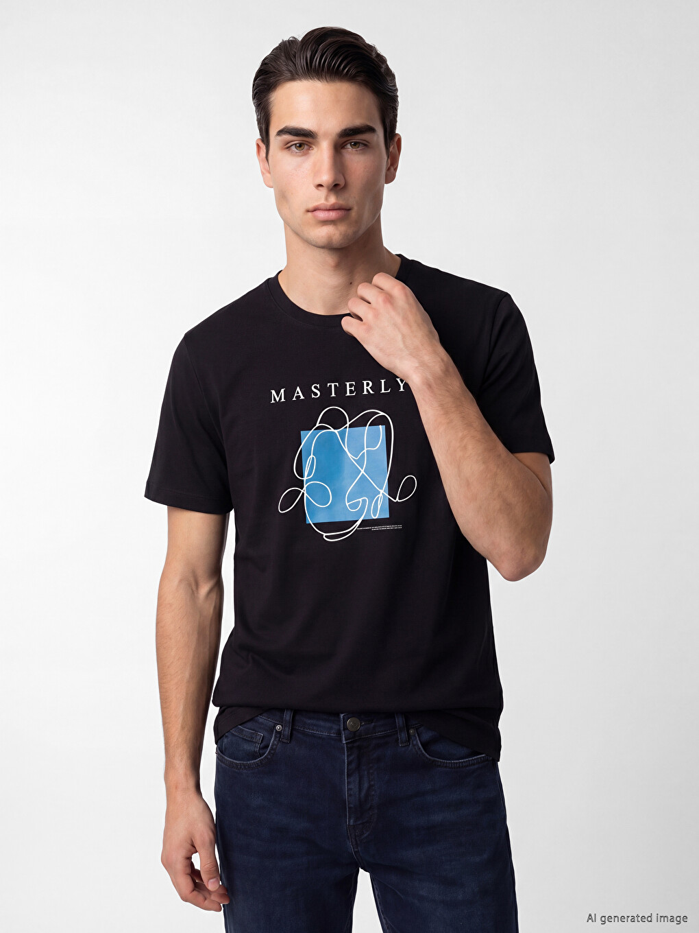 Crew Neck Printed Men's T-Shirt