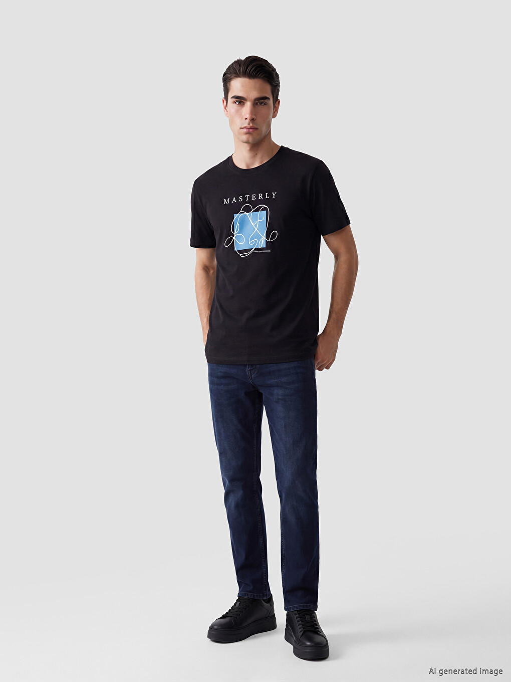 Crew Neck Printed Men's T-Shirt-1