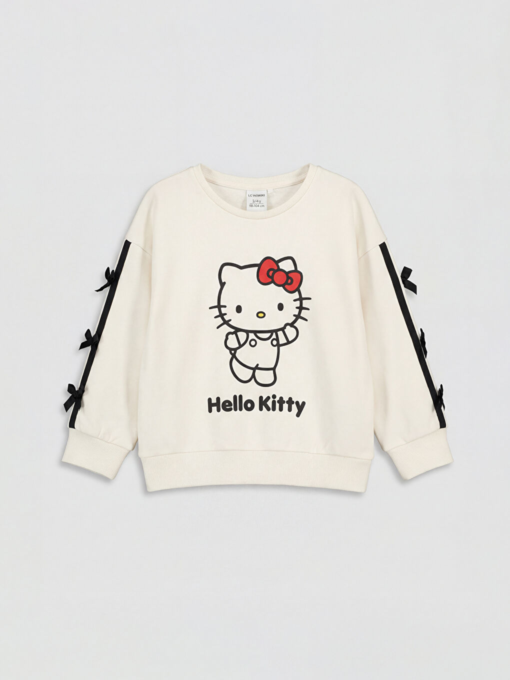 طقم سويت شيرت وبنطلون رياضي مطبوع للبنات Hello Kitty-1