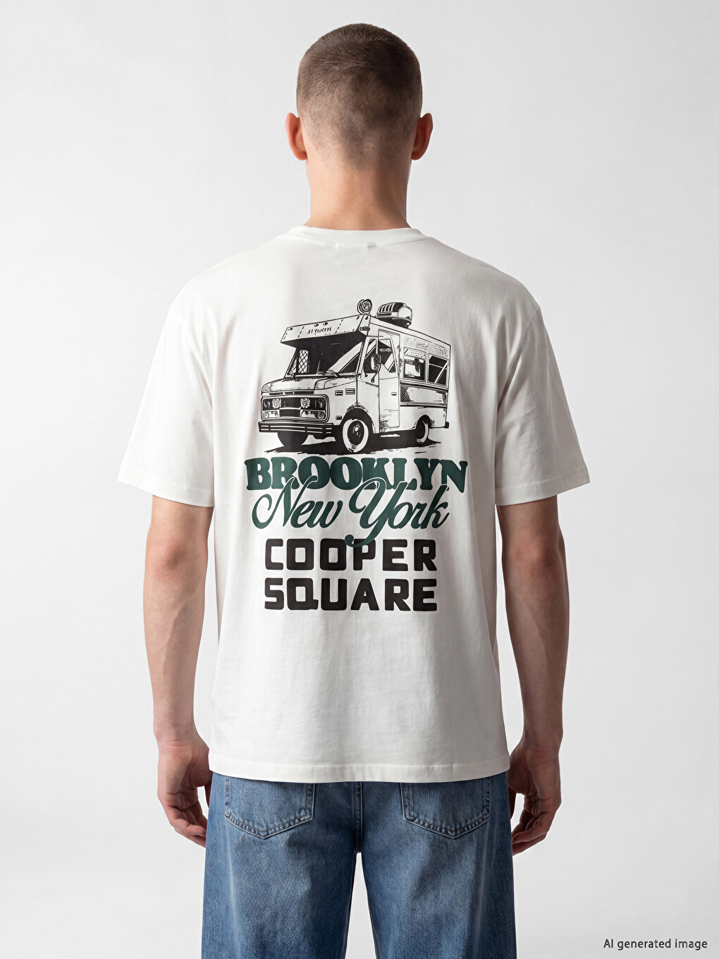 Crew Neck Brooklyn Printed Men's T-Shirt-3