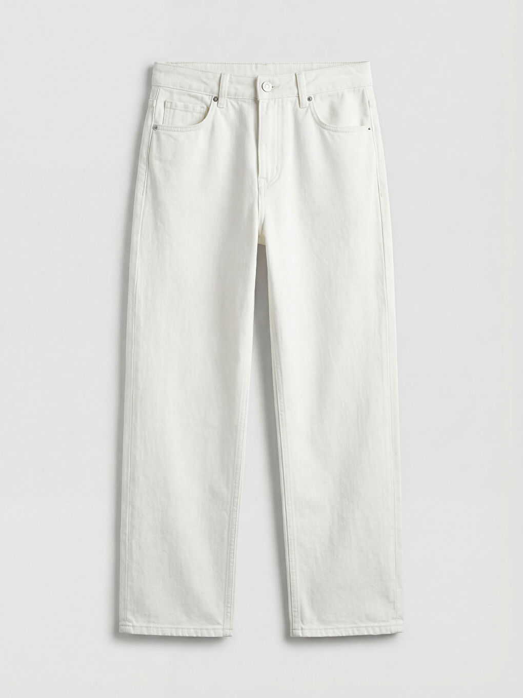 Bej Straight Fit Kadın Jean Pantolon