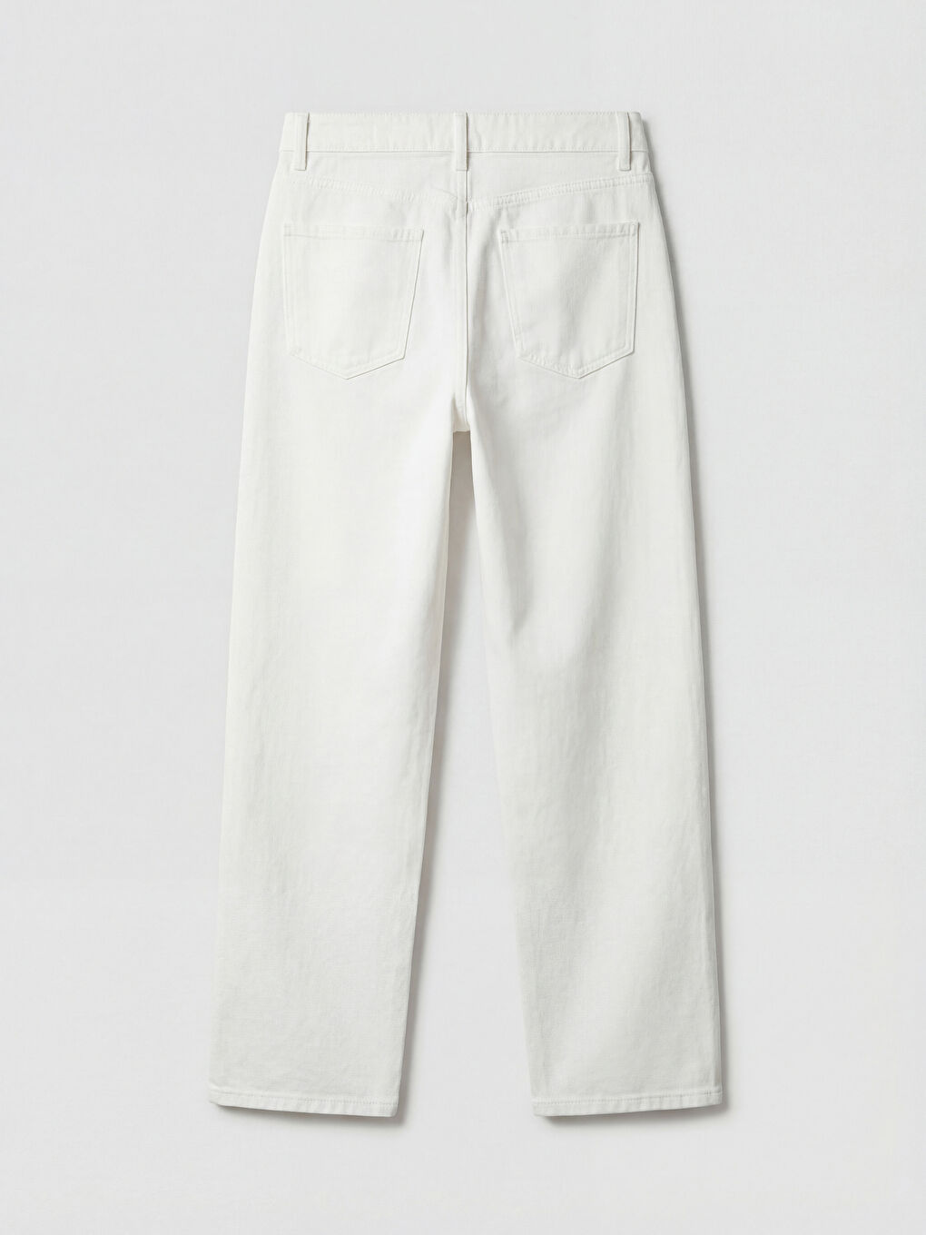 Bej Straight Fit Kadın Jean Pantolon-1