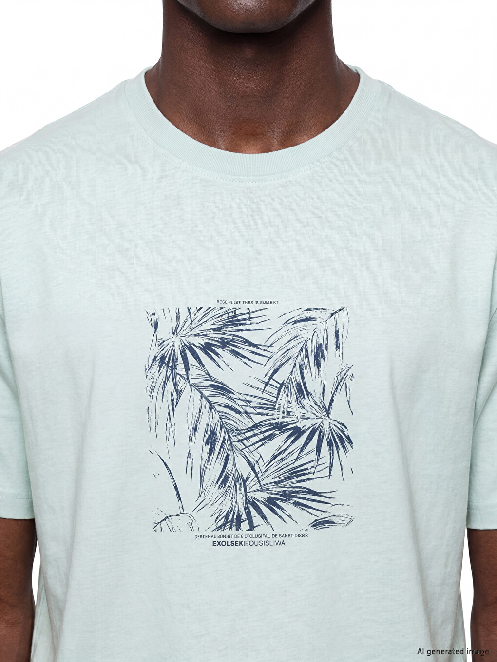 Crew Neck Printed Men's T-shirt-2