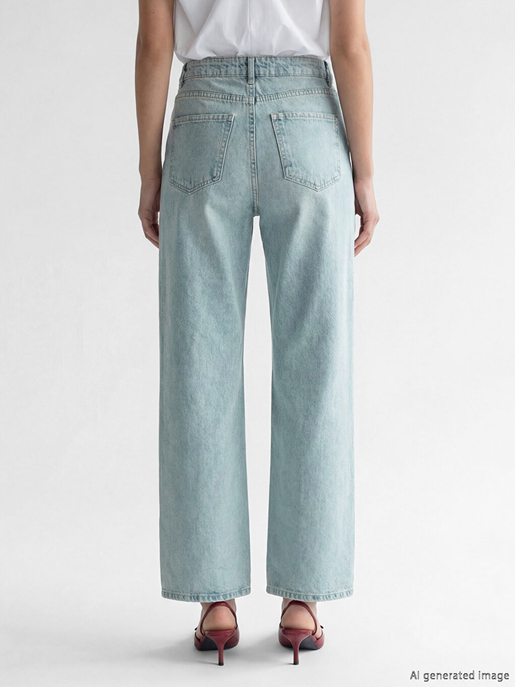 İndigo Straight Fit Kadın Jean Pantolon-1