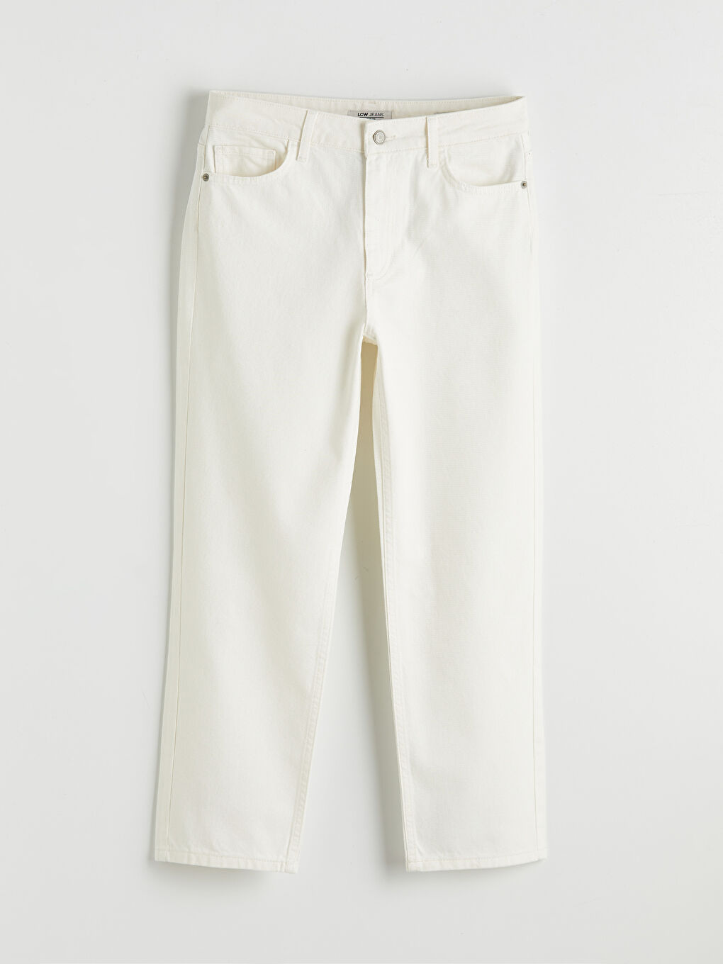 Beyaz Slim Fit Kadın Jean Pantolon	-2