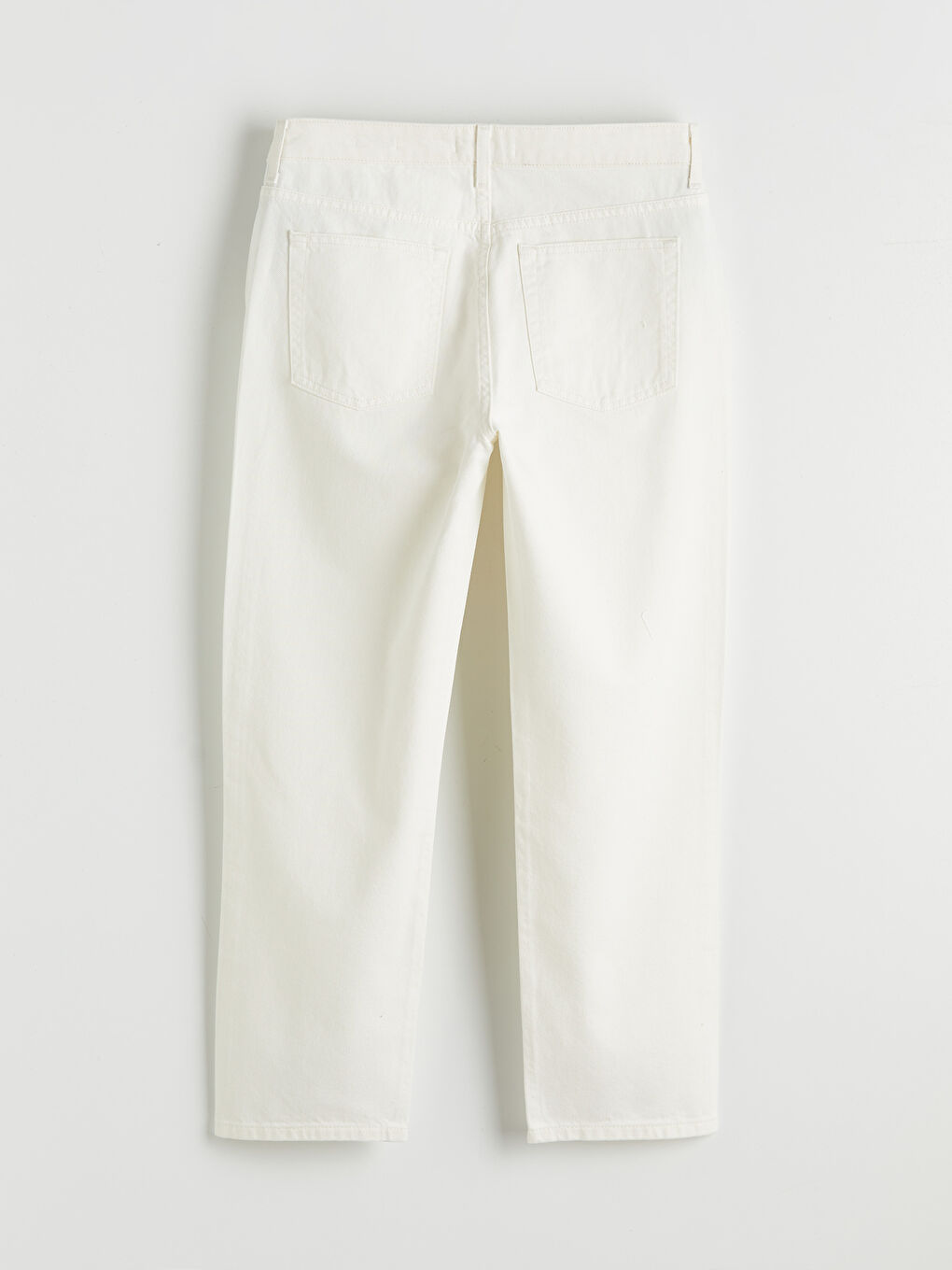 Beyaz Slim Fit Kadın Jean Pantolon	-3