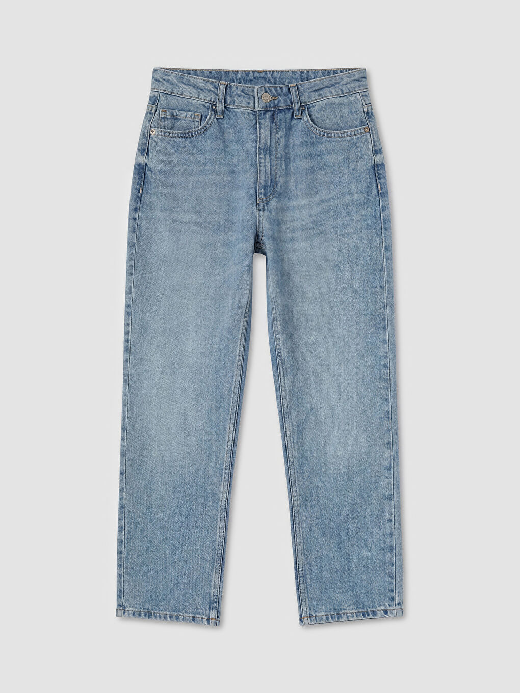 İndigo Yüksek Bel Slim Fit Kadın Jean Pantolon