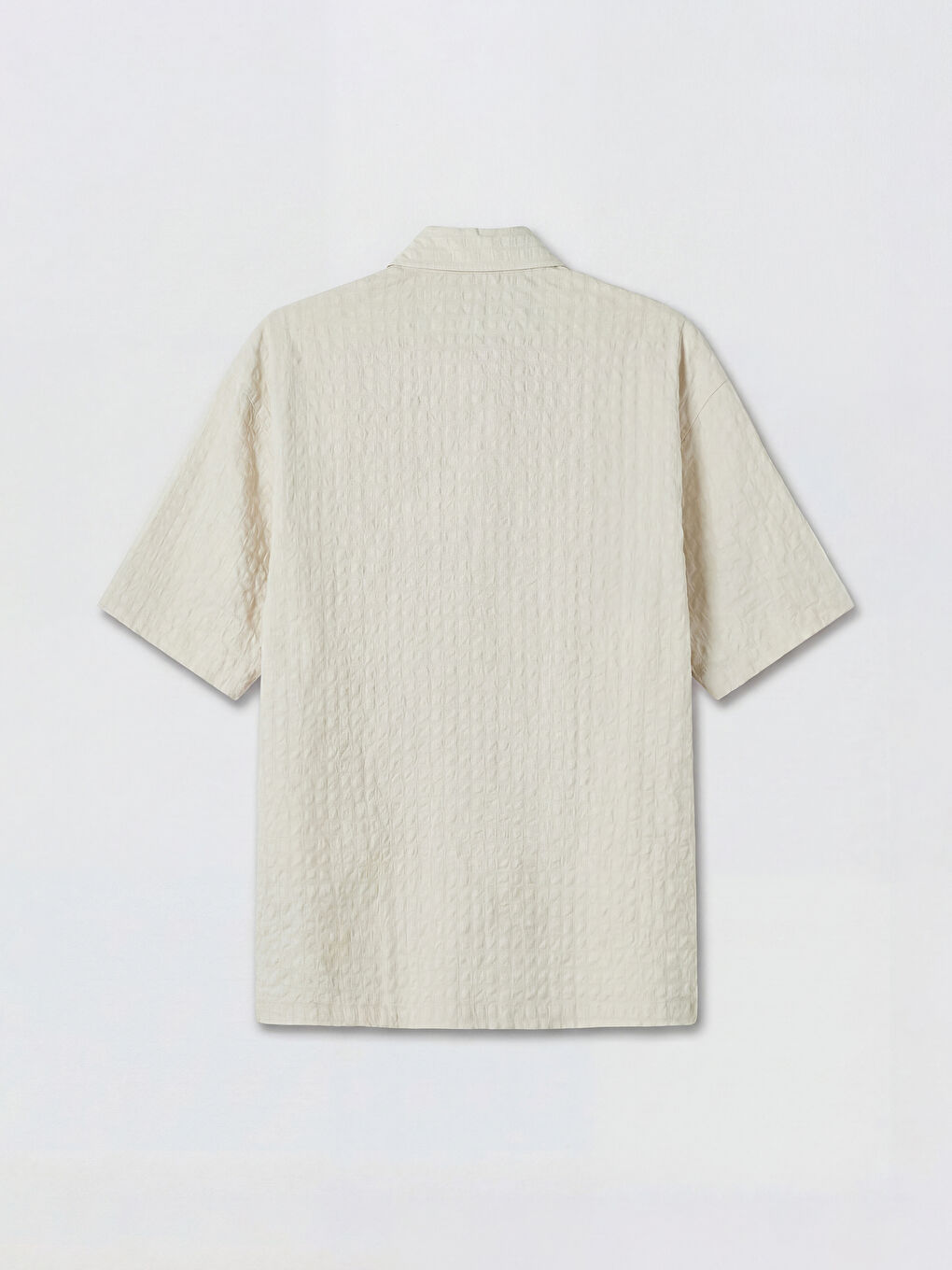 Bej Regular Fit Erkek Dokulu Gömlek-1