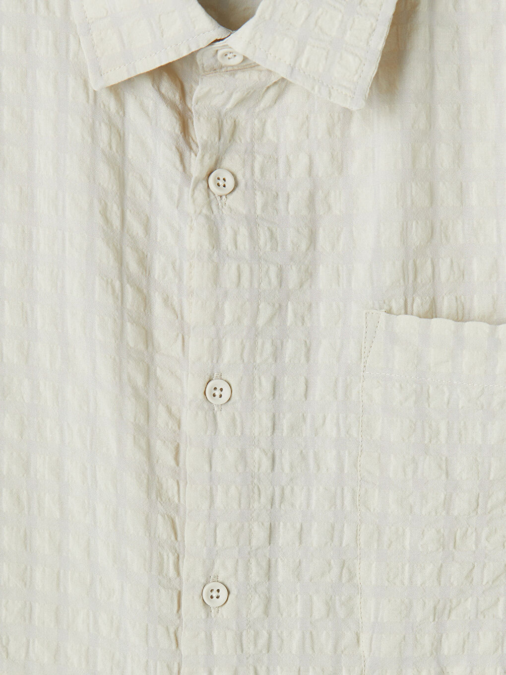 Bej Regular Fit Erkek Dokulu Gömlek-2