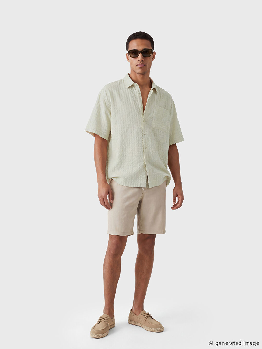 Regular Fit Men's Textured Shirt-1
