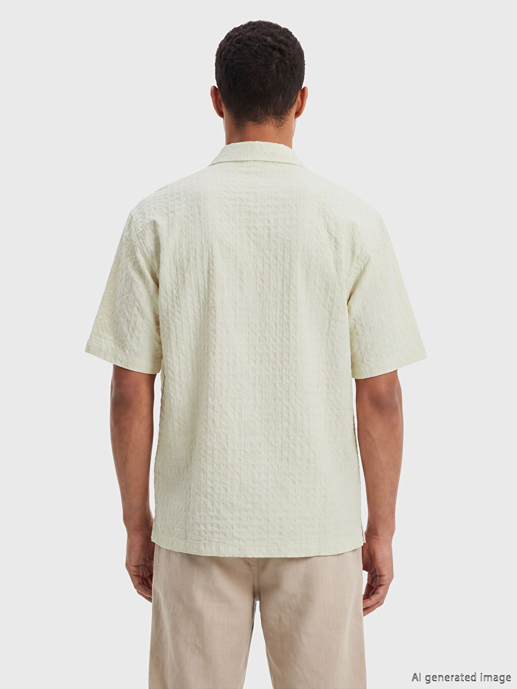 Regular Fit Men's Textured Shirt-2
