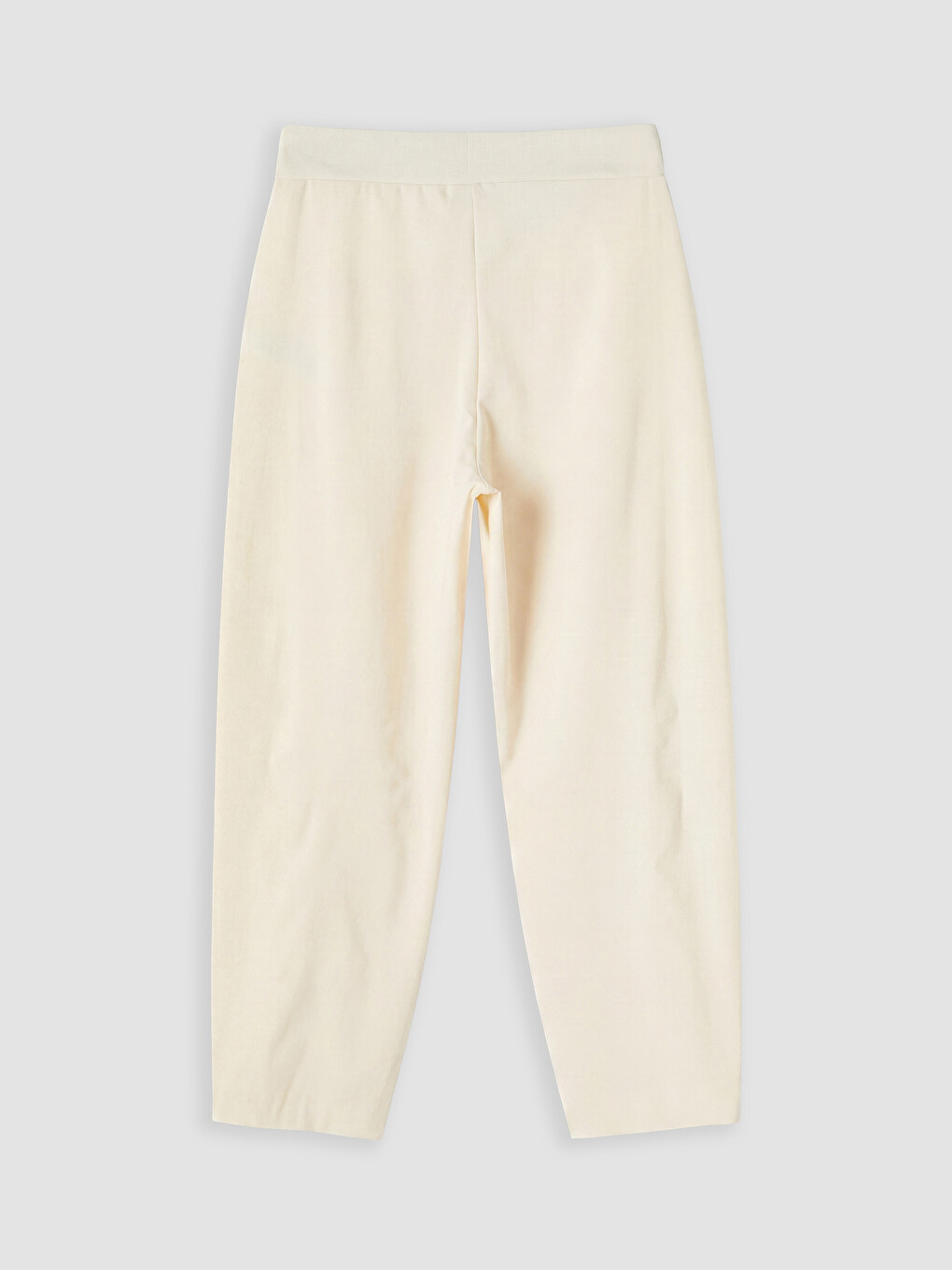 Ekru Beli Lastikli Dokulu Kadın Pantolon-2