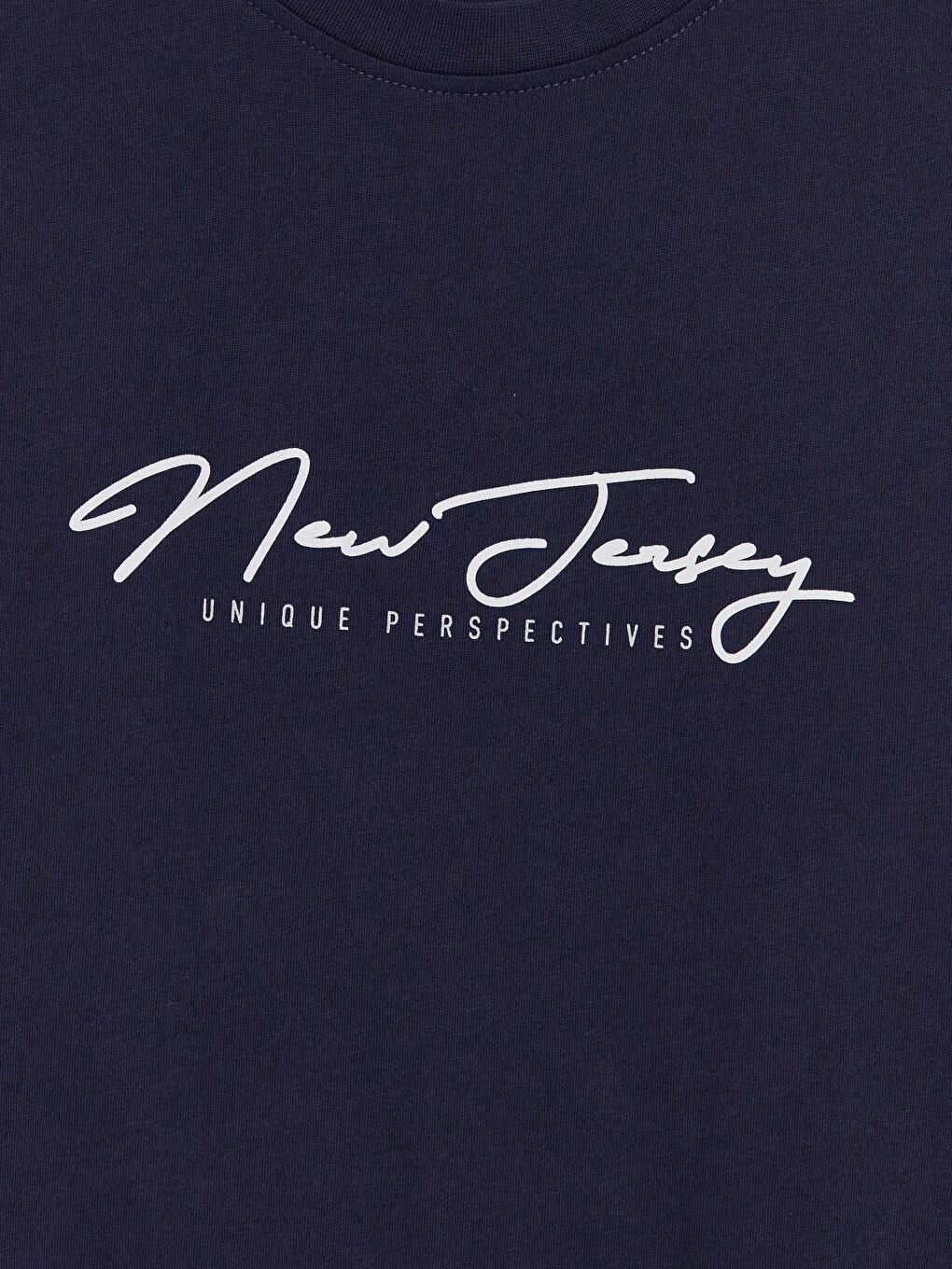 Crew Neck New Jersey Printed Men's T-Shirt-2