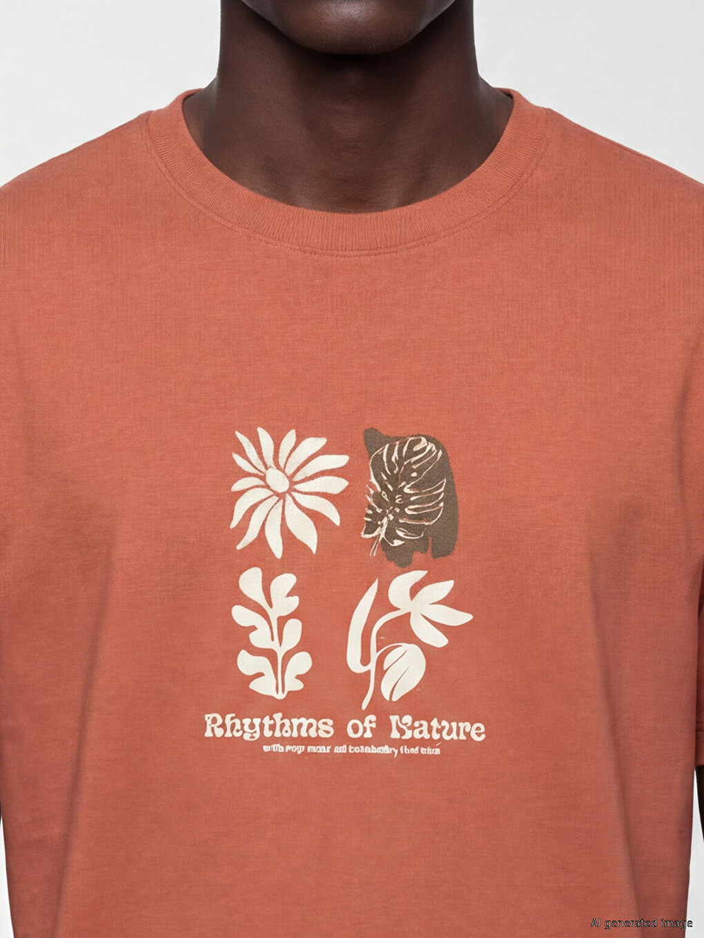 Col Rond Imprimé Homme T-shirt-2