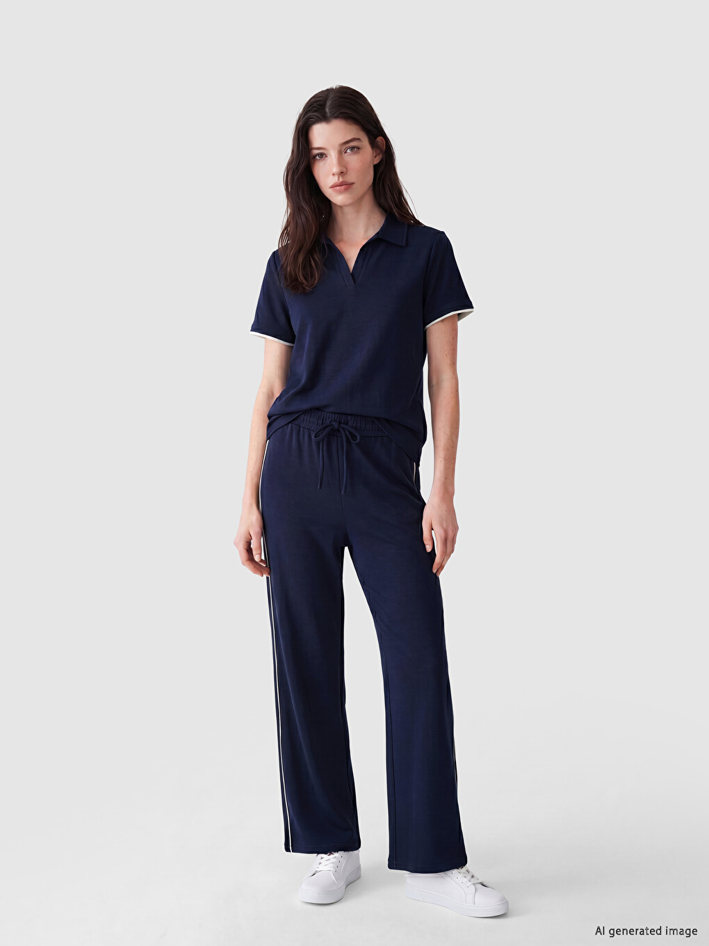 Polo Collar Soft Touch Women's T-Shirt-1