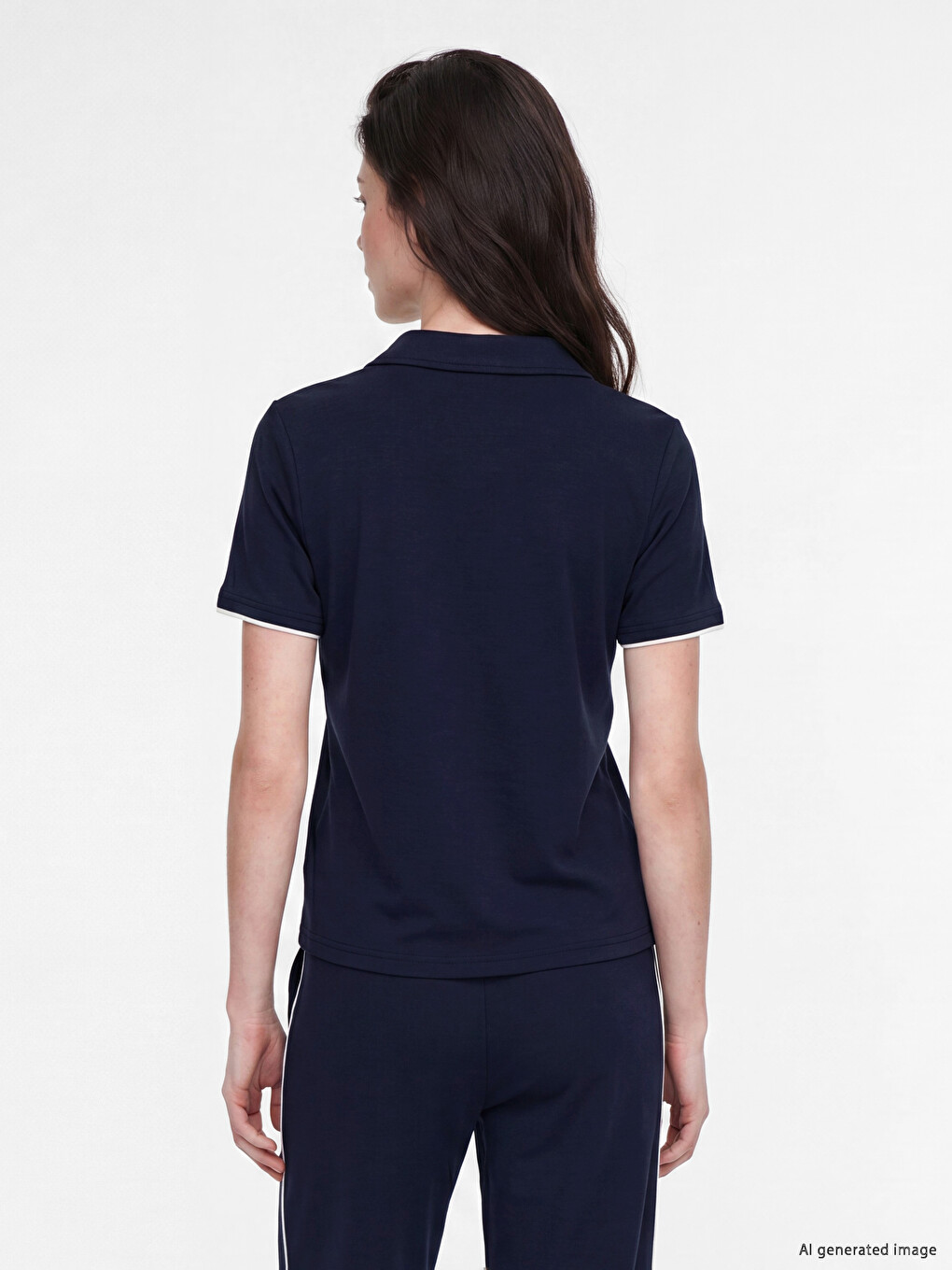 Polo Collar Soft Touch Women's T-Shirt-2