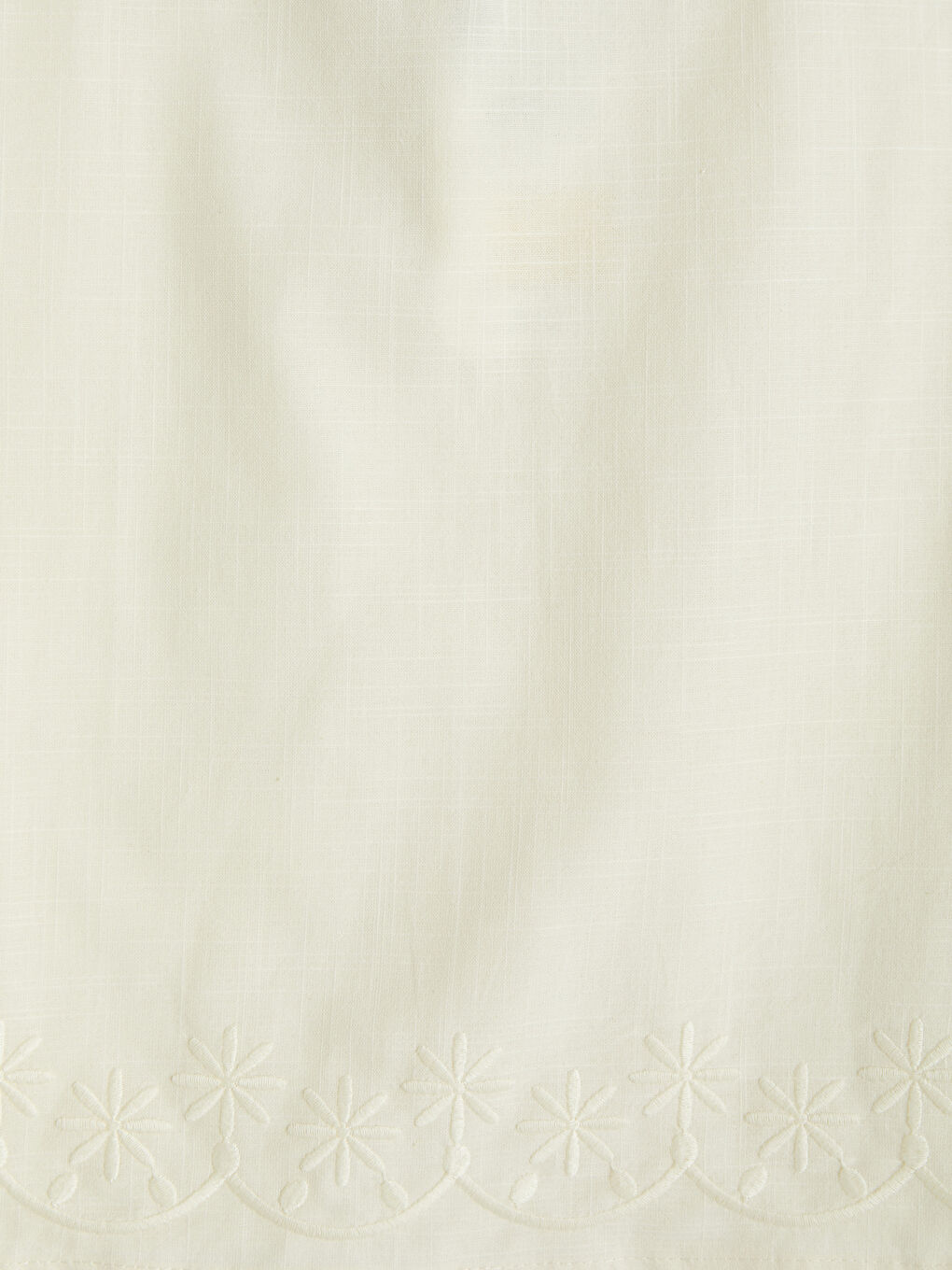 Ekru Bisiklet Yaka Nakışlı Kız Çocuk Bluz-2