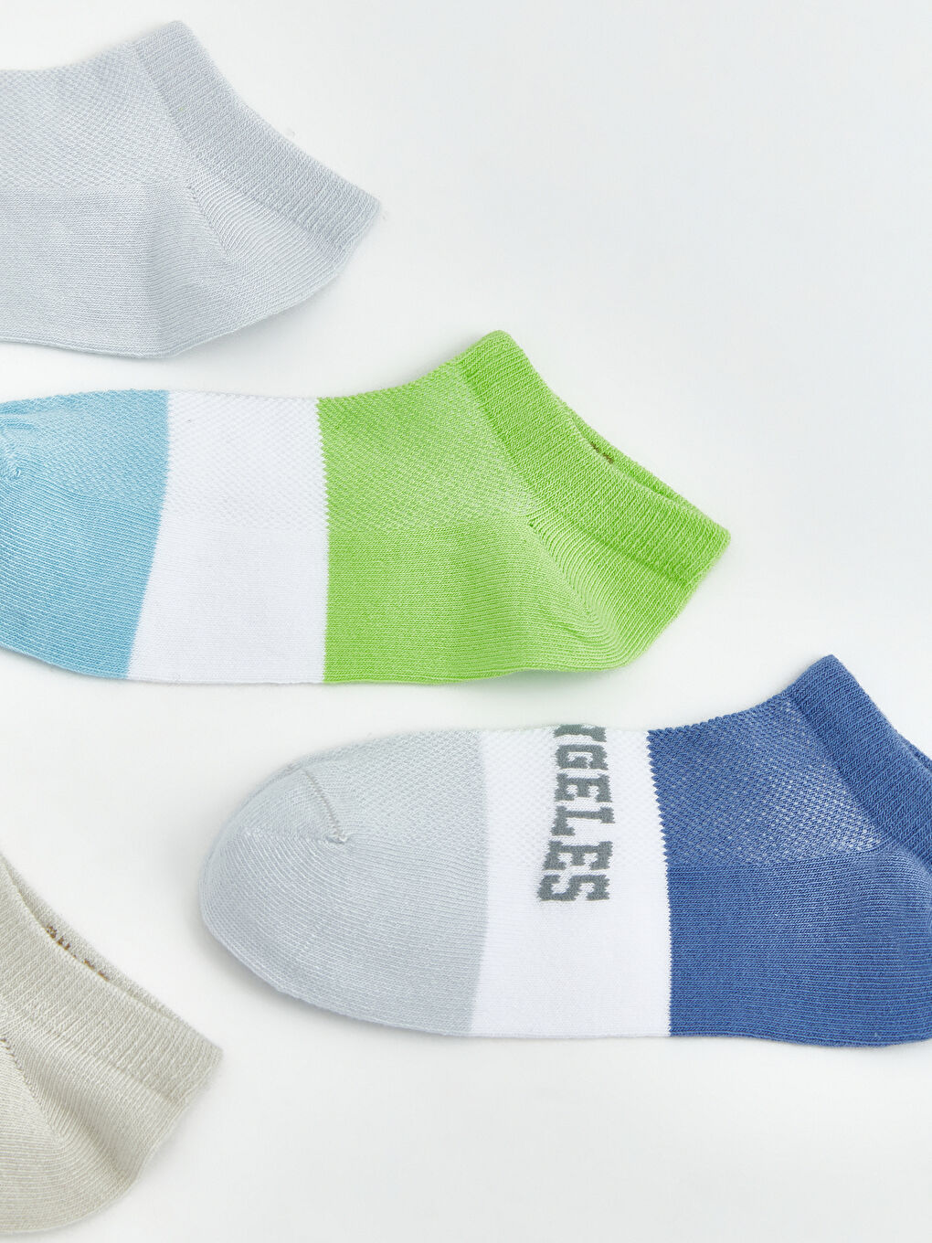 Karışık Desenli Erkek Çocuk Patik Çorap 5'li-1