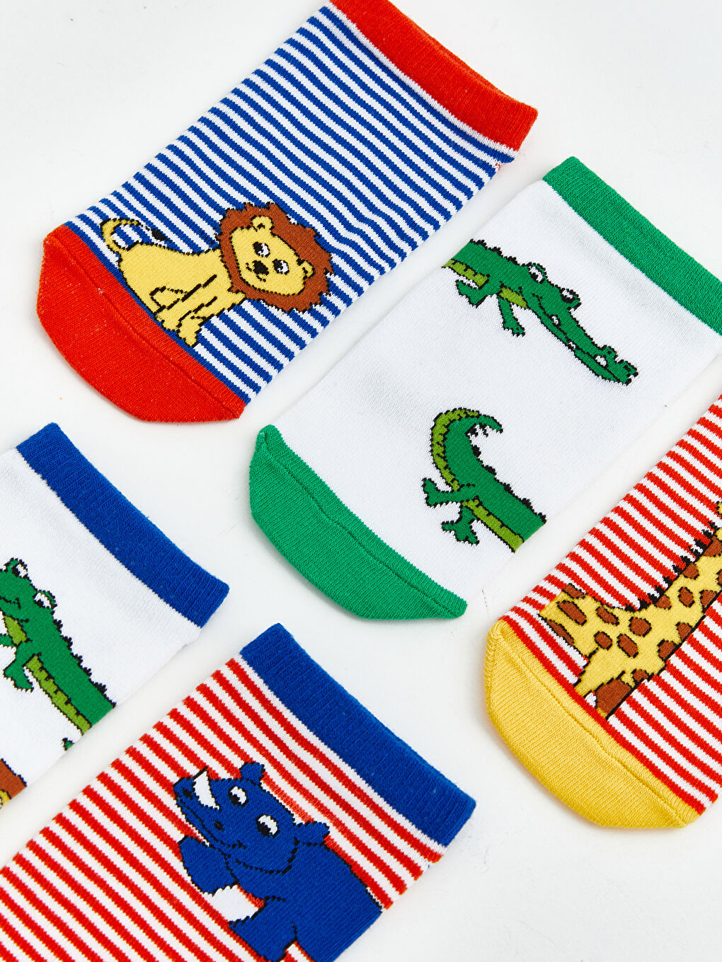 Karışık Desenli Erkek Çocuk Patik Çorap 5'li-1