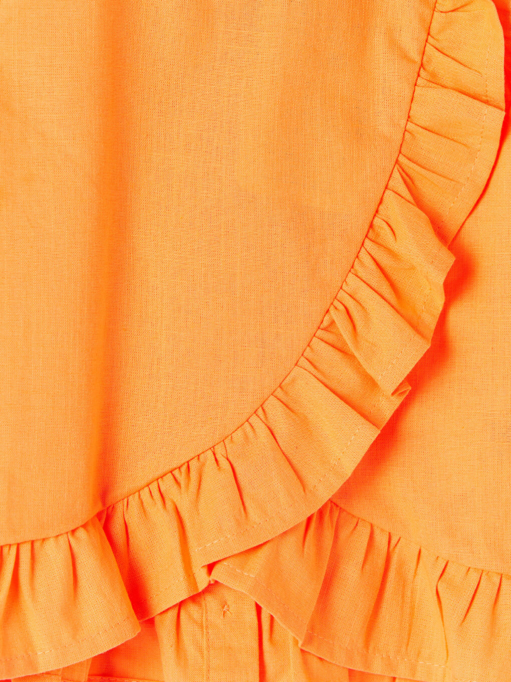 Turuncu Fırfırlı Kız Çocuk Bluz ve Pantolon-5