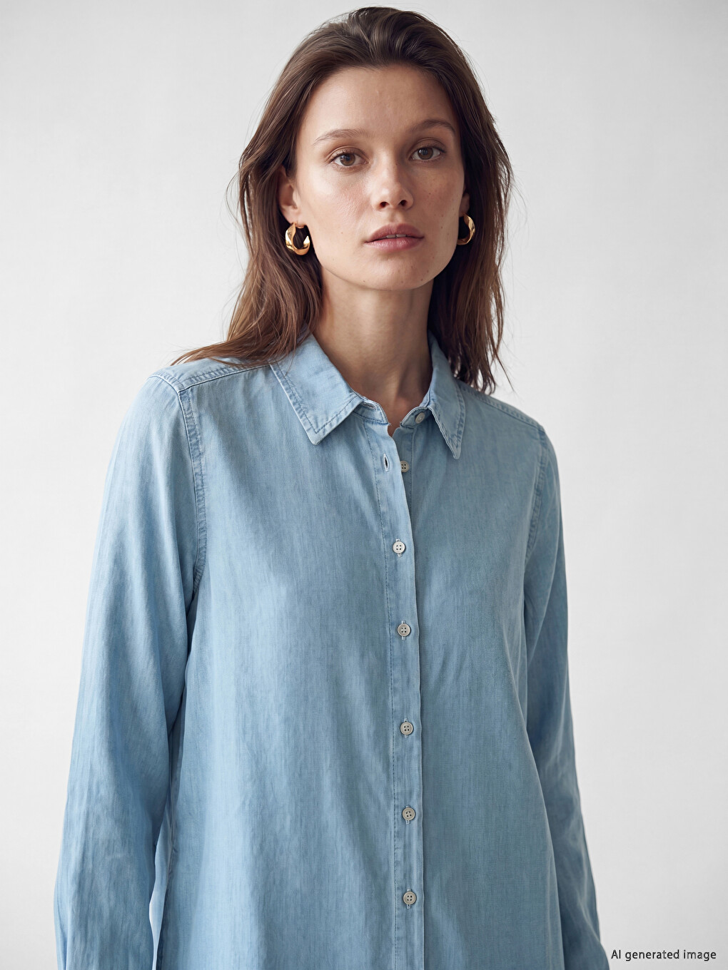 Damen Jeans Hemd-Tunika-1