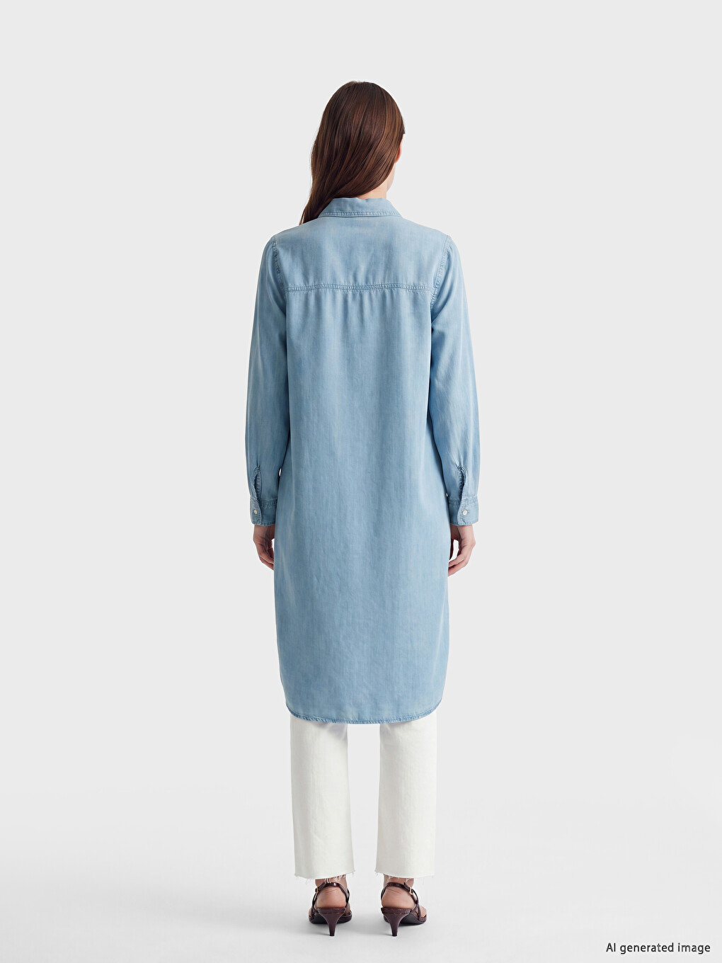 Damen Jeans Hemd-Tunika-3