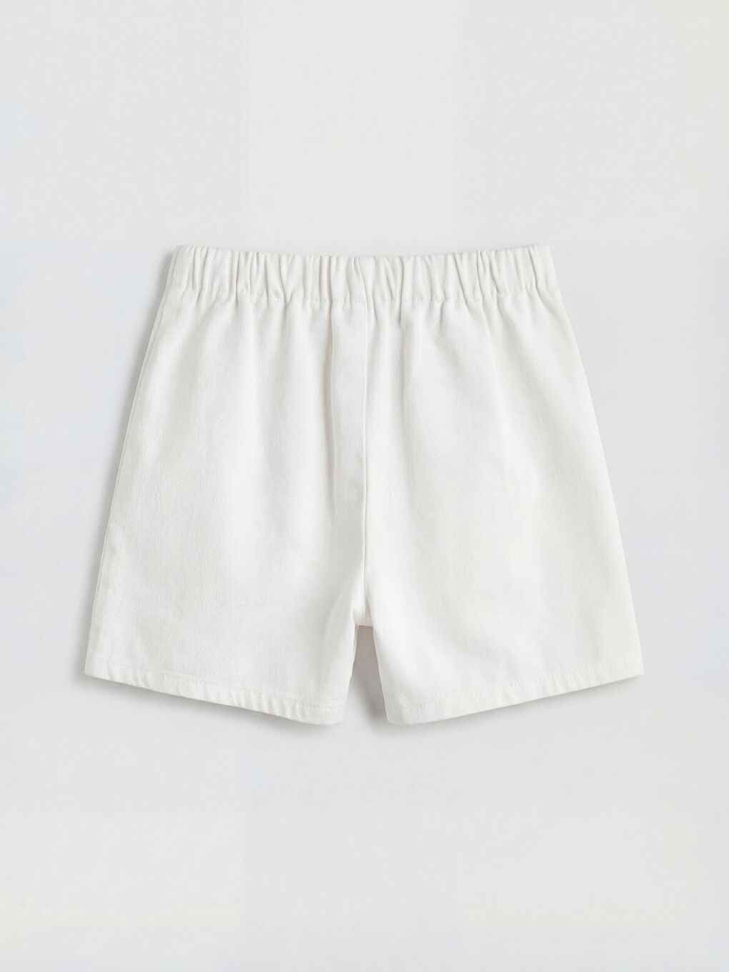 Ekru Kız Çocuk Gabardin Şort ve Çorap-2