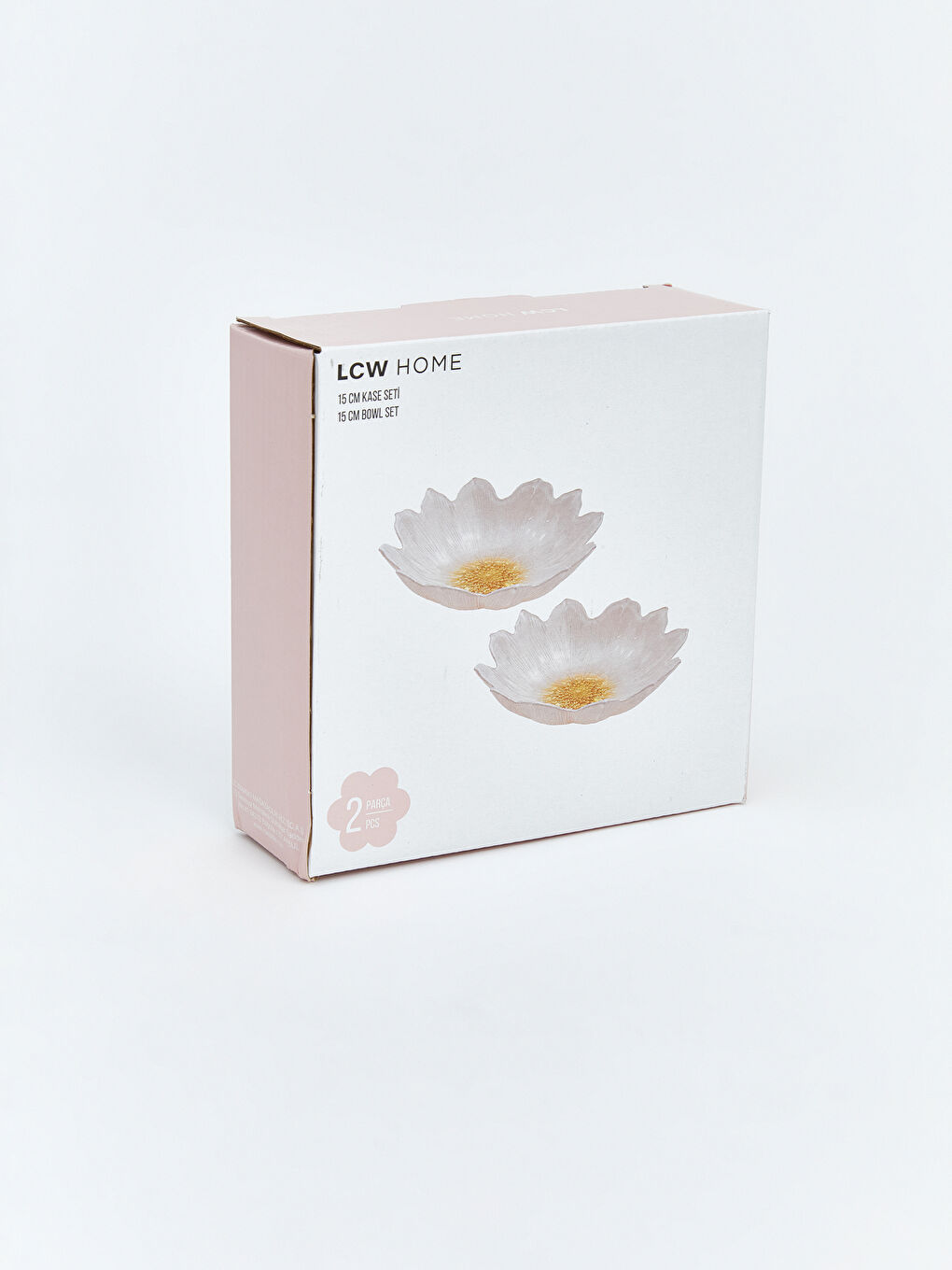 Karışık Çiçek Baskılı Cam Kase 2'li-4