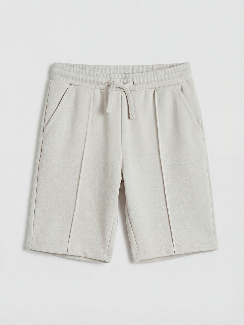 Gri Beli Lastikli Erkek Çocuk Şort