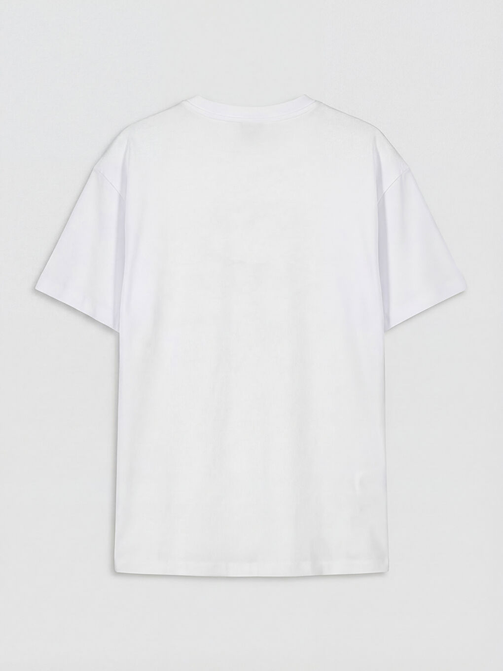 تي شيرت بناتي مطبوع بياقة دائرية-1