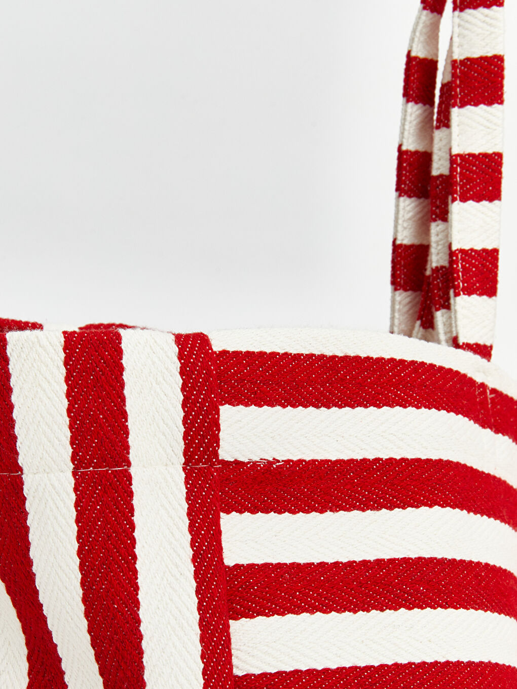 Kırmızı Çizgili Kadın Plaj Çantası-2