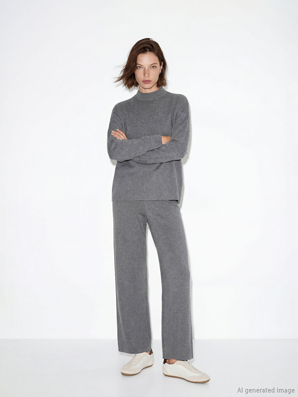 Женские трикотажные брюки с эластичным поясом