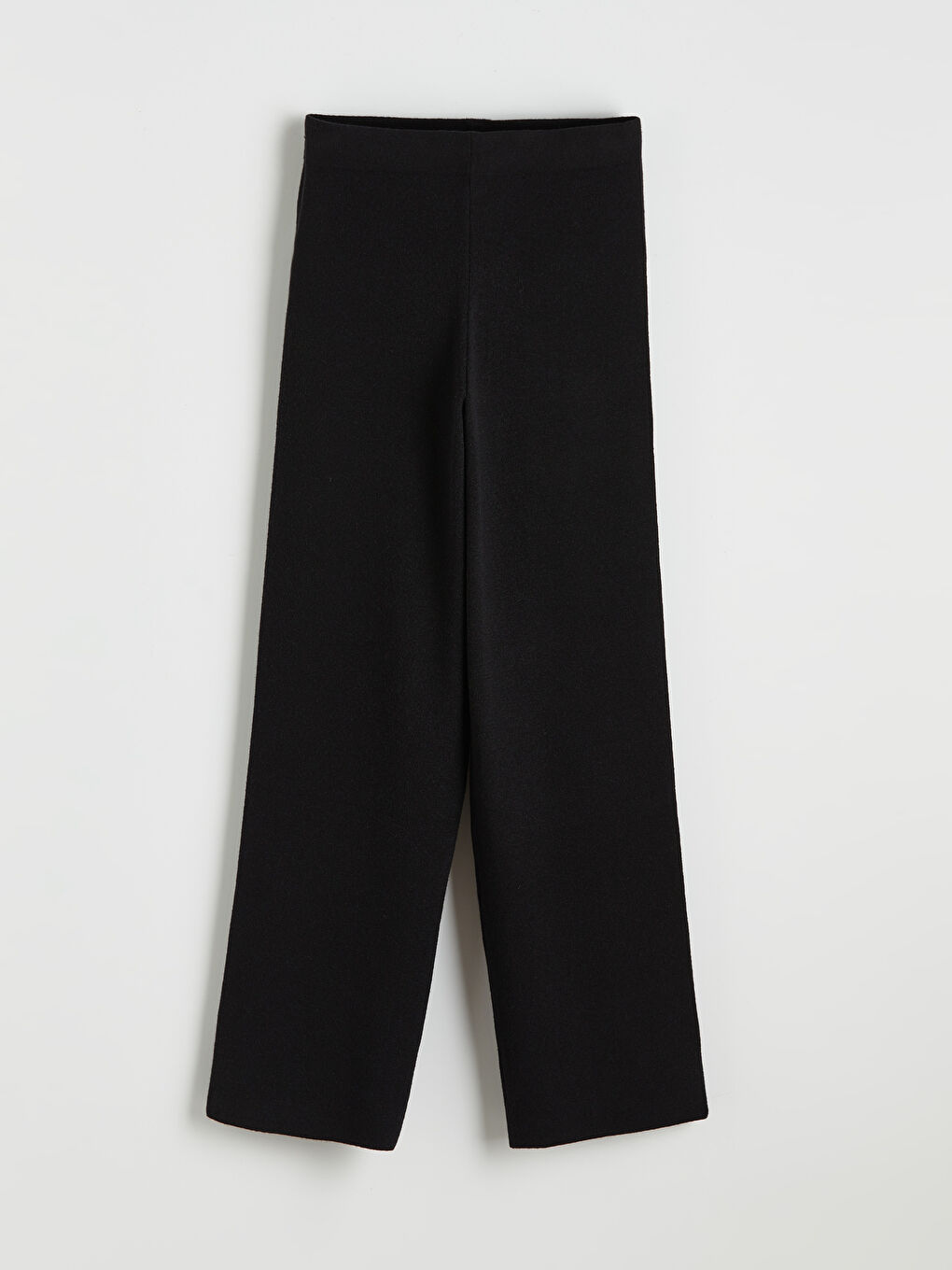 Siyah Beli Lastikli Kadın Triko Pantolon