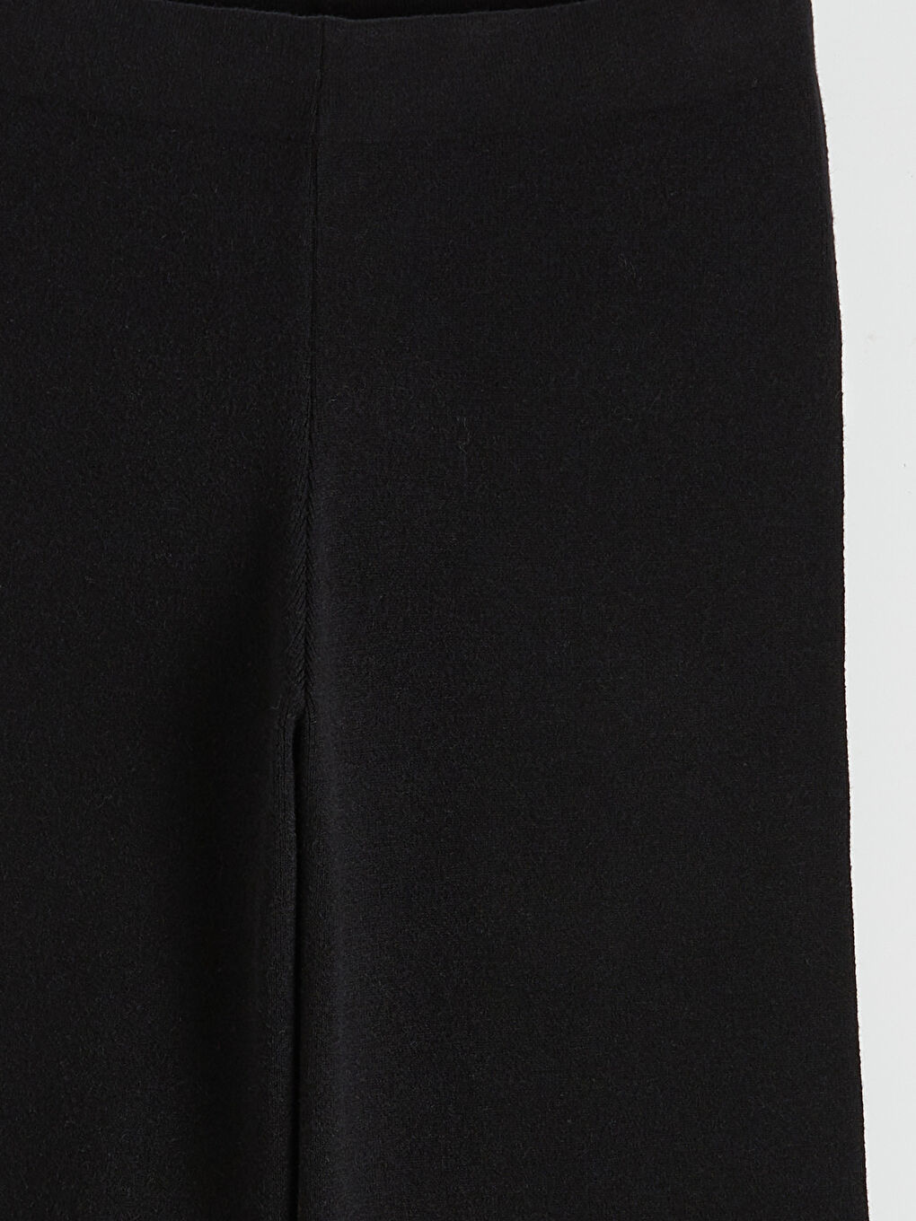 Siyah Beli Lastikli Kadın Triko Pantolon-1
