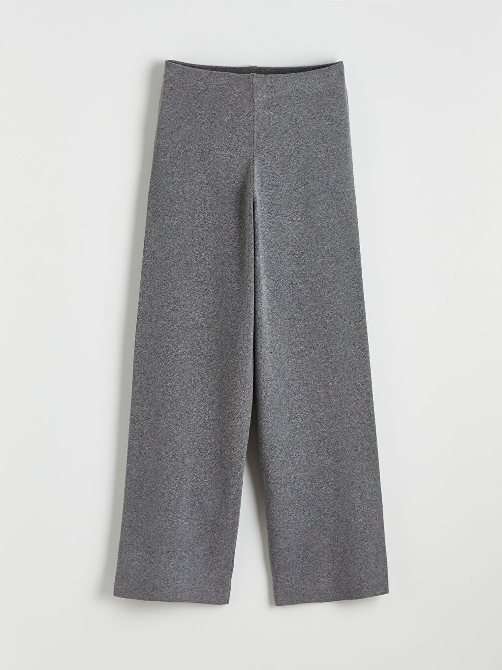 Antrasit Beli Lastikli Kadın Triko Pantolon