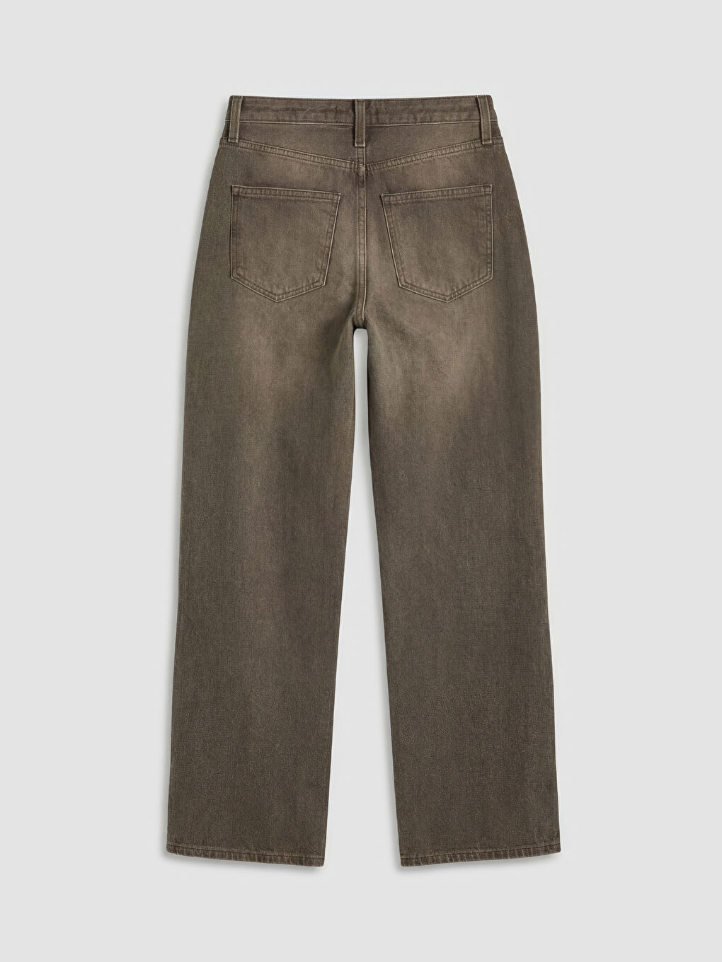 Haki Wideleg Kadın Jean Pantolon-5