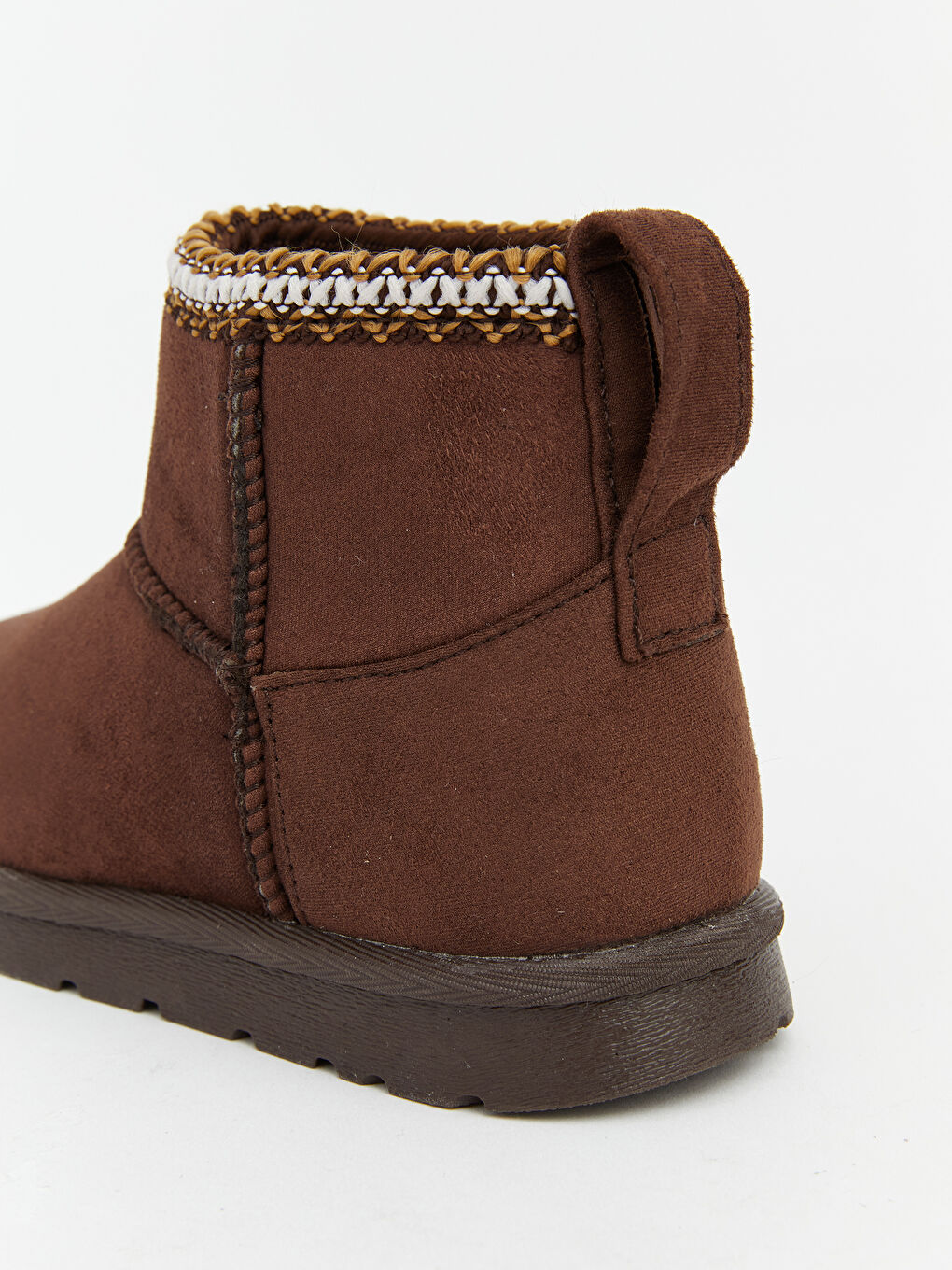 Kahverengi Süet Görünümlü Kız Çocuk Bot-4