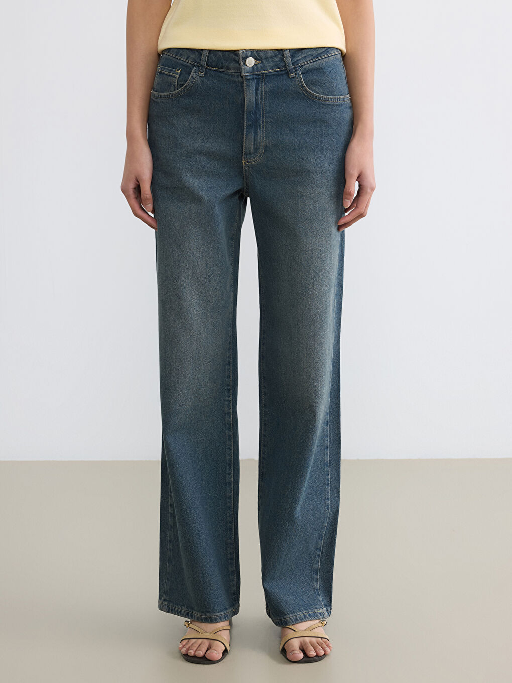 Әйелдер ИНДИГО Джинсы шалбар-1