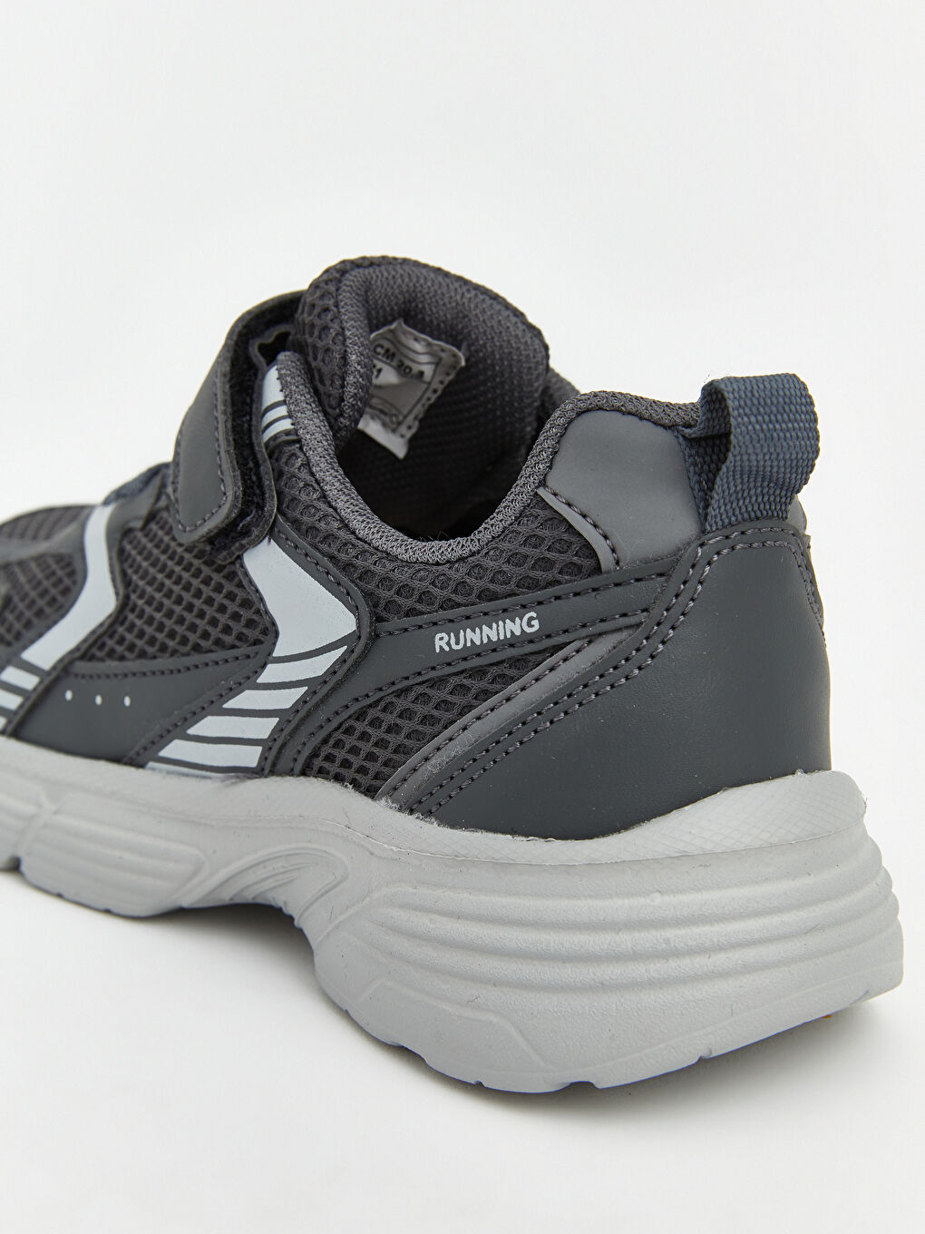 Gri Fileli Erkek Bebek Spor Ayakkabı-4