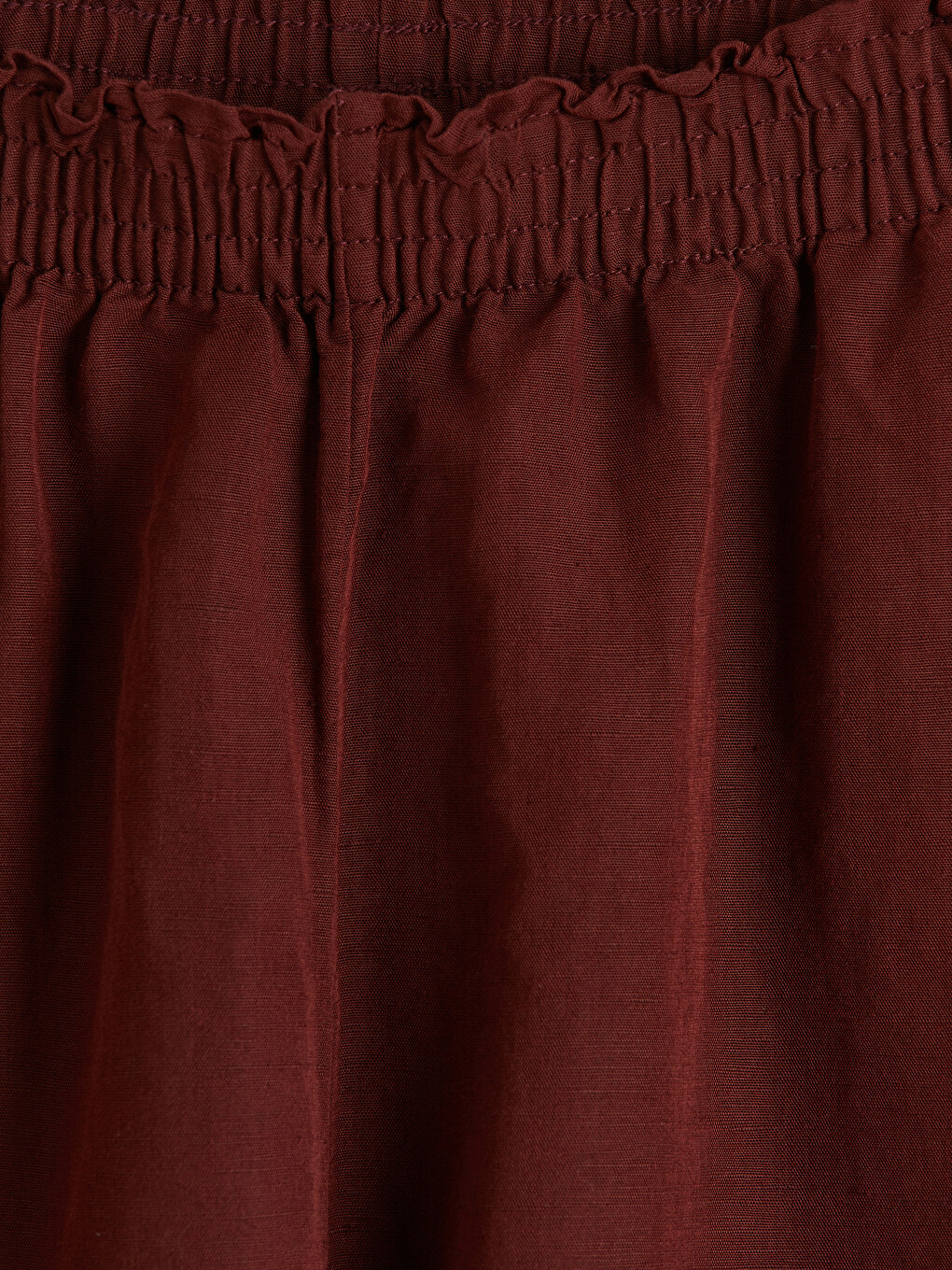 Elastic Waist Linen Blend Women's Shorts-5