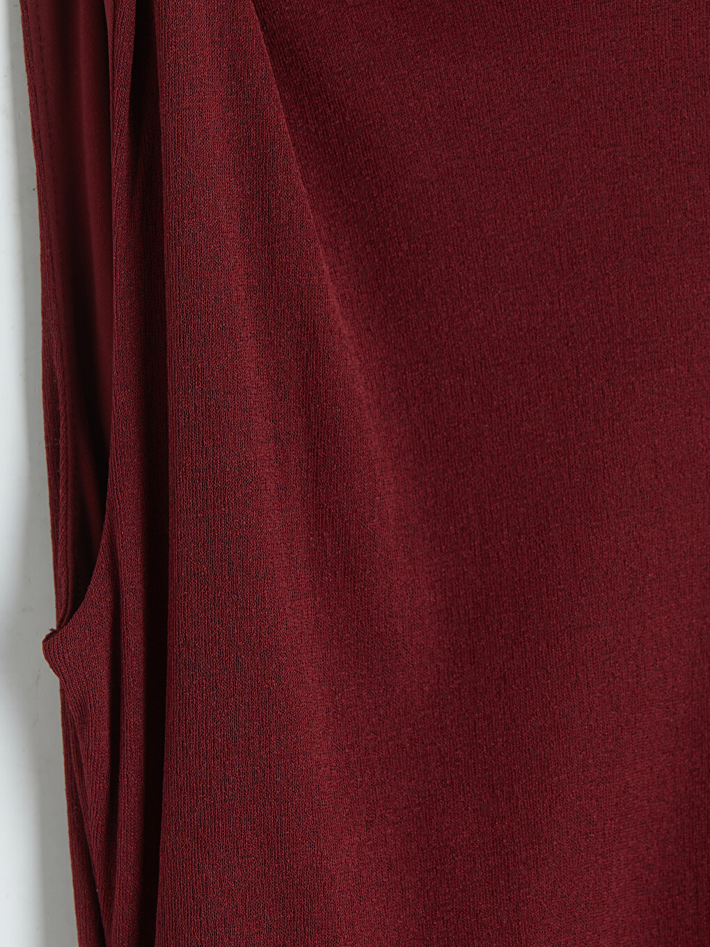 Crew Neck Ruched Slit Dress-6
