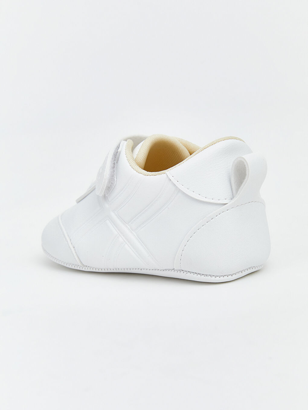 Beyaz Bağcık ve Cırt Cırtlı Erkek Bebek Spor Ayakkabı-4