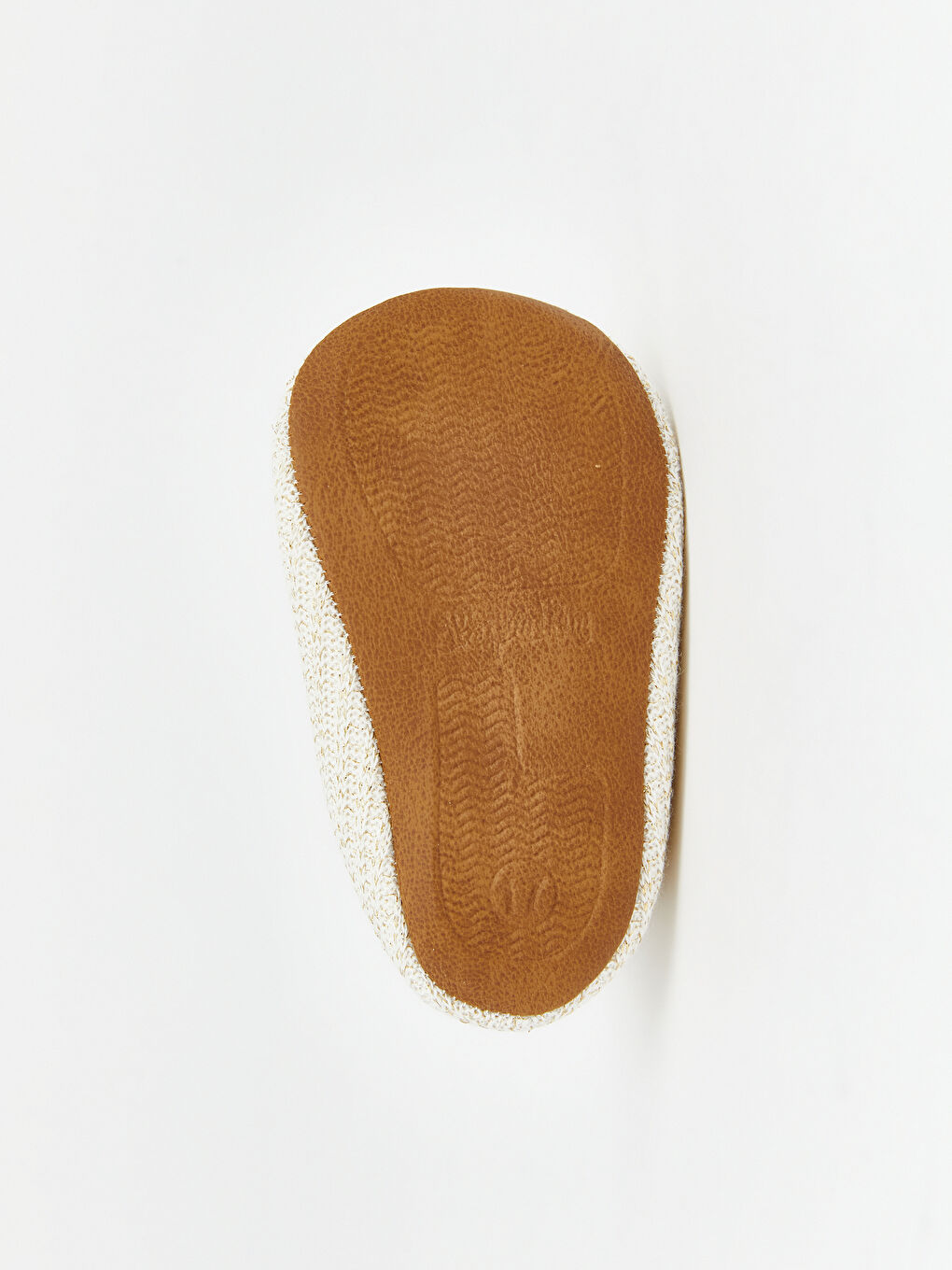 Bej Geyik Nakışlı Kız Bebek Çoraplı Ev Ayakkabısı-3