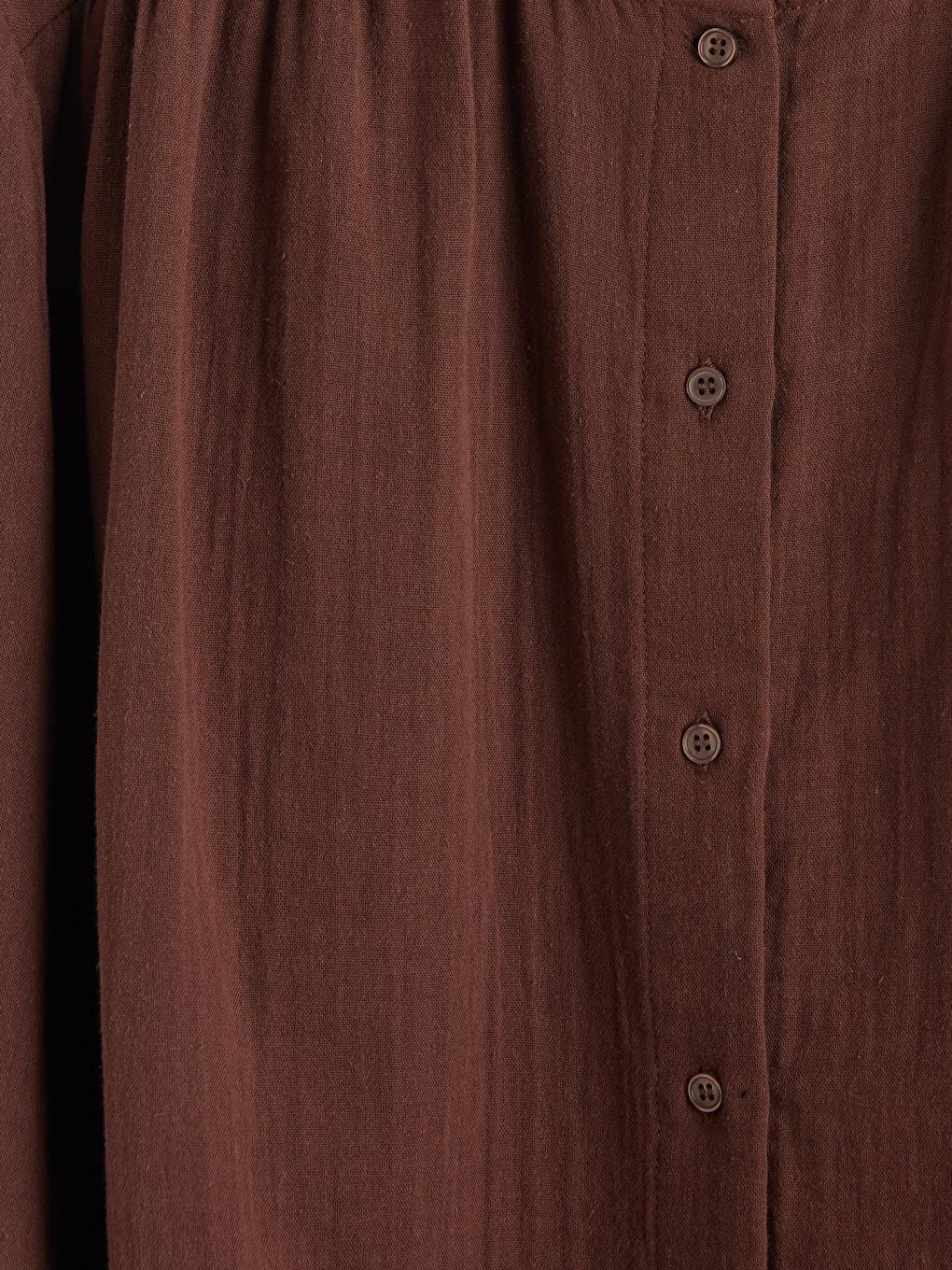 Kahverengi Hakim Yaka Beli Kuşaklı Kadın Gömlek Tunik-2