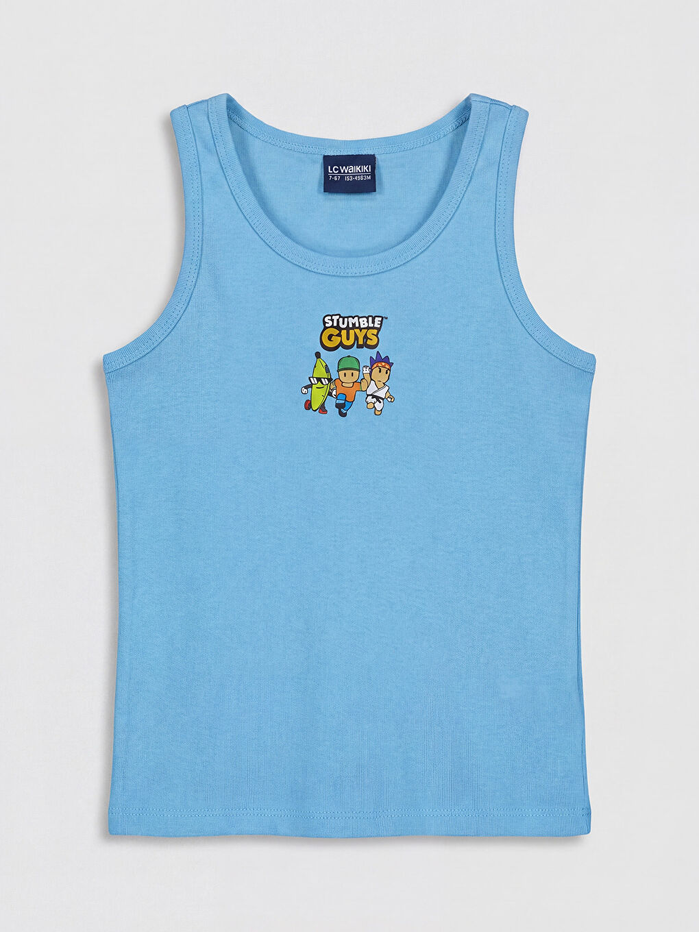 Beyaz Stumble Guys Baskılı Erkek Çocuk Atlet 2'li-1