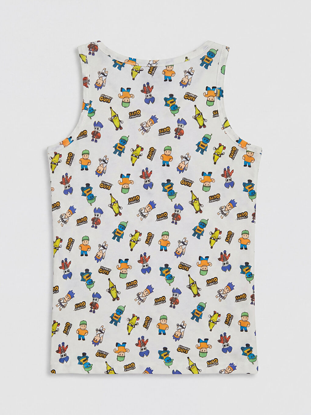 Beyaz Stumble Guys Baskılı Erkek Çocuk Atlet 2'li-4