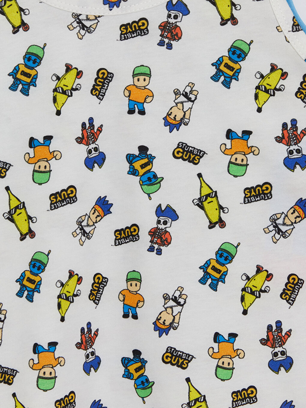 Beyaz Stumble Guys Baskılı Erkek Çocuk Atlet 2'li-6