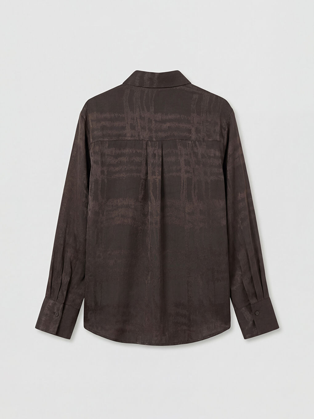 Kahverengi Desenli Kadın Gömlek-8